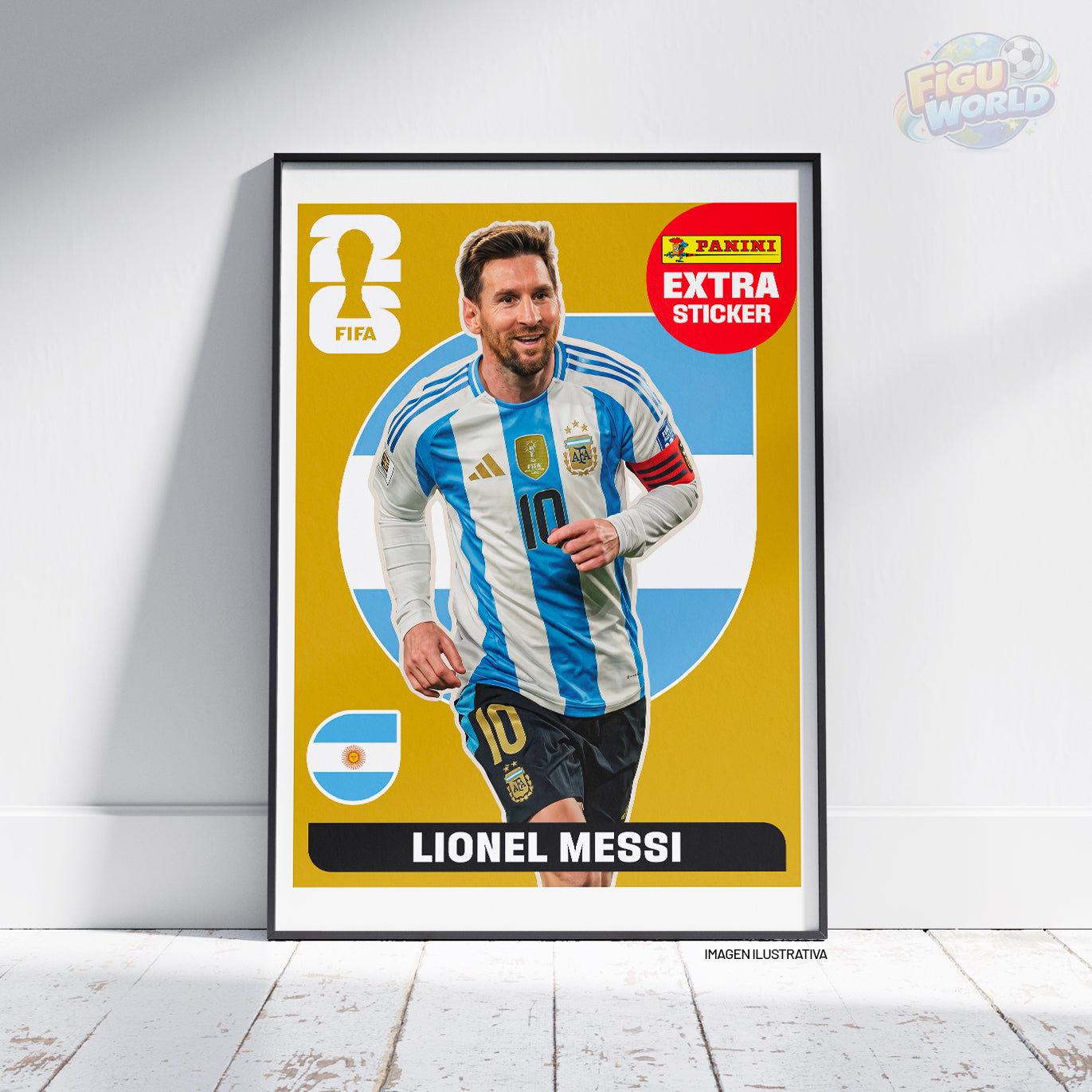 Lionel Messi | Extra Sticker Oro - Mundial 2026